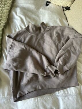 Abercrombie & Fitch Taupe Mock Neck Sweater